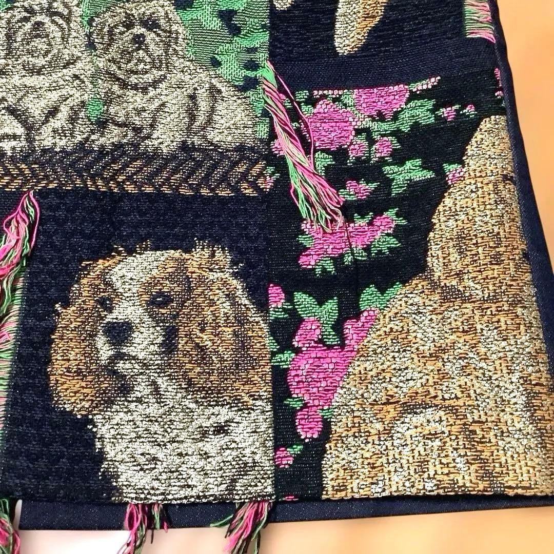♡定価57200円銀座マギー犬の刺繍 フリンジ付きタイトスカート未使用品。