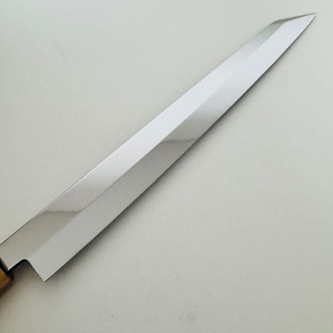 270mm 切付柳刃 鏡面　オリーブウッド八角柄 刺身包丁 全鋼 和包丁