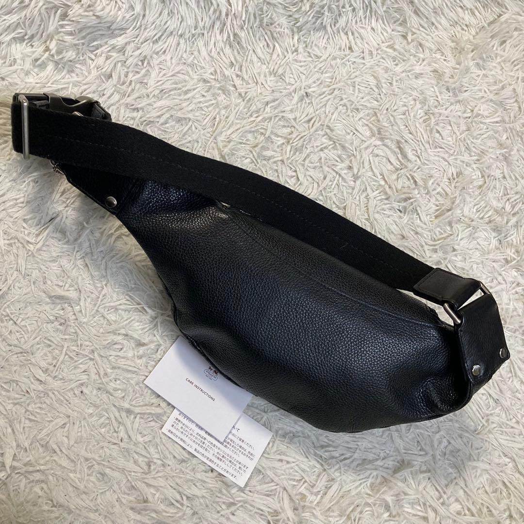 極美品 スリングバッグ ボディバッグ ウエストバッグ ブラック 黒