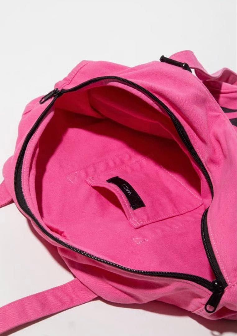 WCJ ミニーマウス トートバッグ チェリーピンク フェイスデザイントートバッグ