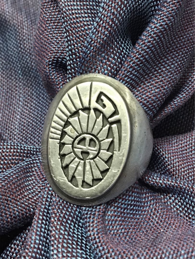 インディアンジュエリー　ナバホ　リング　サンフェイス　スターリングシルバー