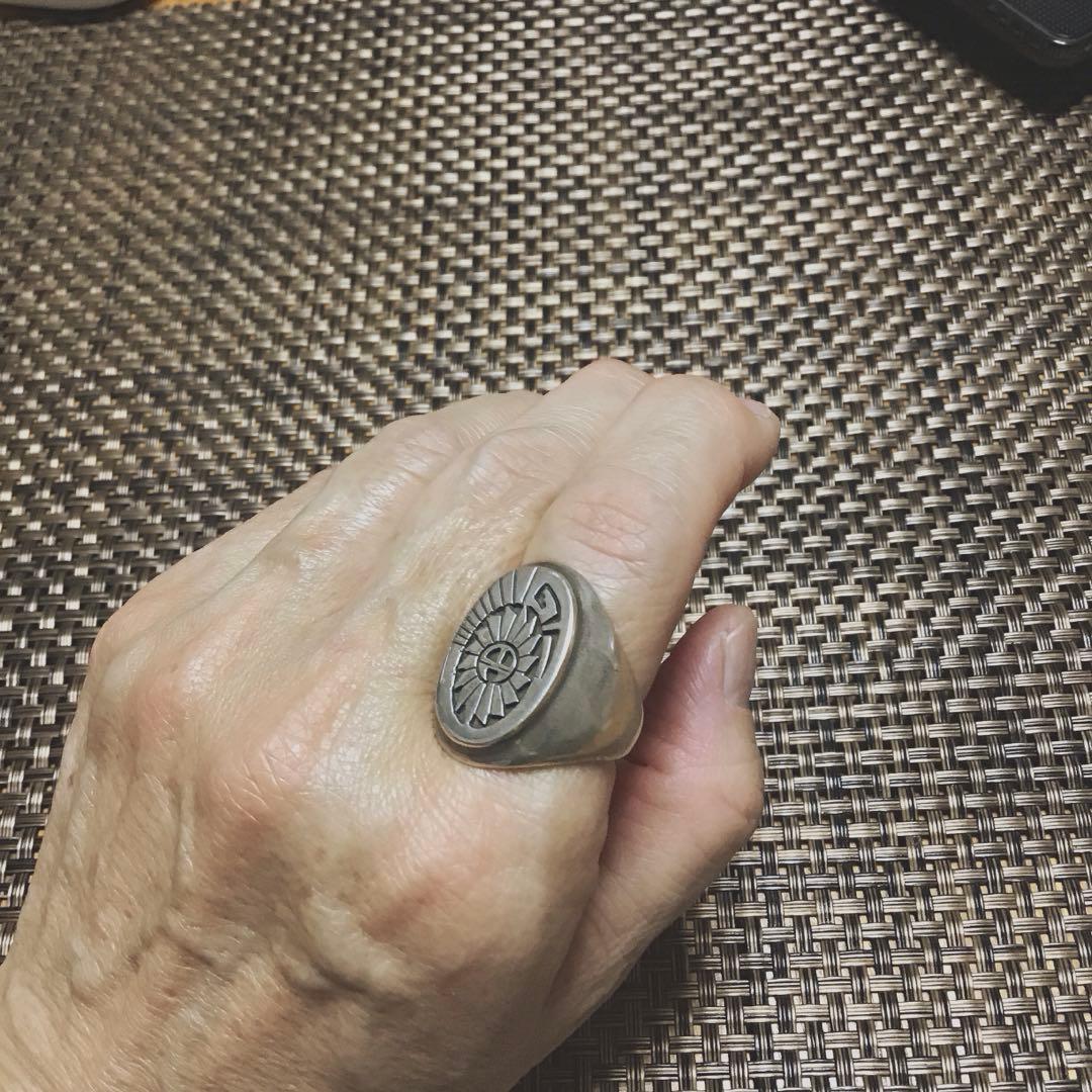 インディアンジュエリー　ナバホ　リング　サンフェイス　スターリングシルバー