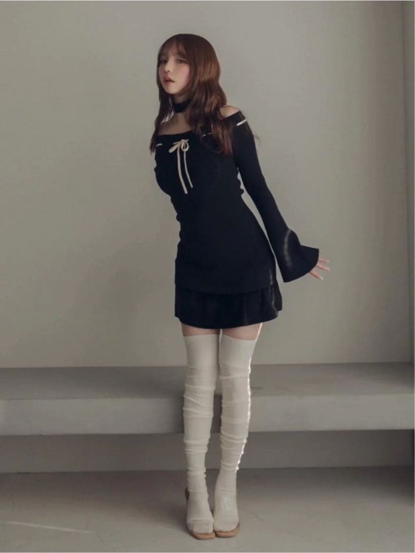 ワンピース ANDMARY Lilian ribbon mini dress