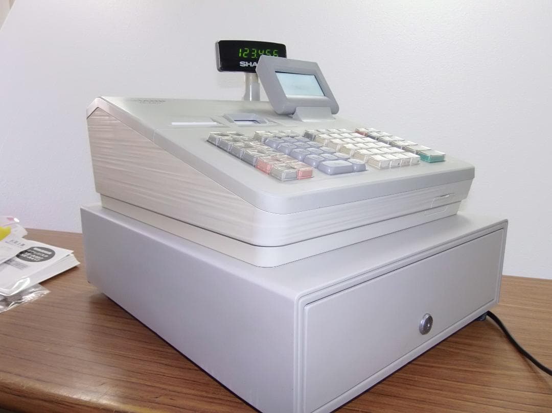 設定無料 SHARP XE-A407W 電子レジスター 20部門 250521