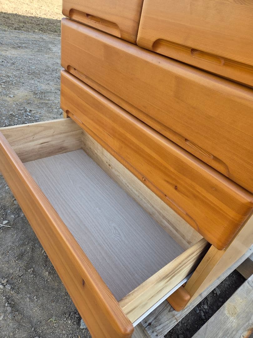 ナチュラルウッド 8段チェスト　北海道道央限定配送or引取