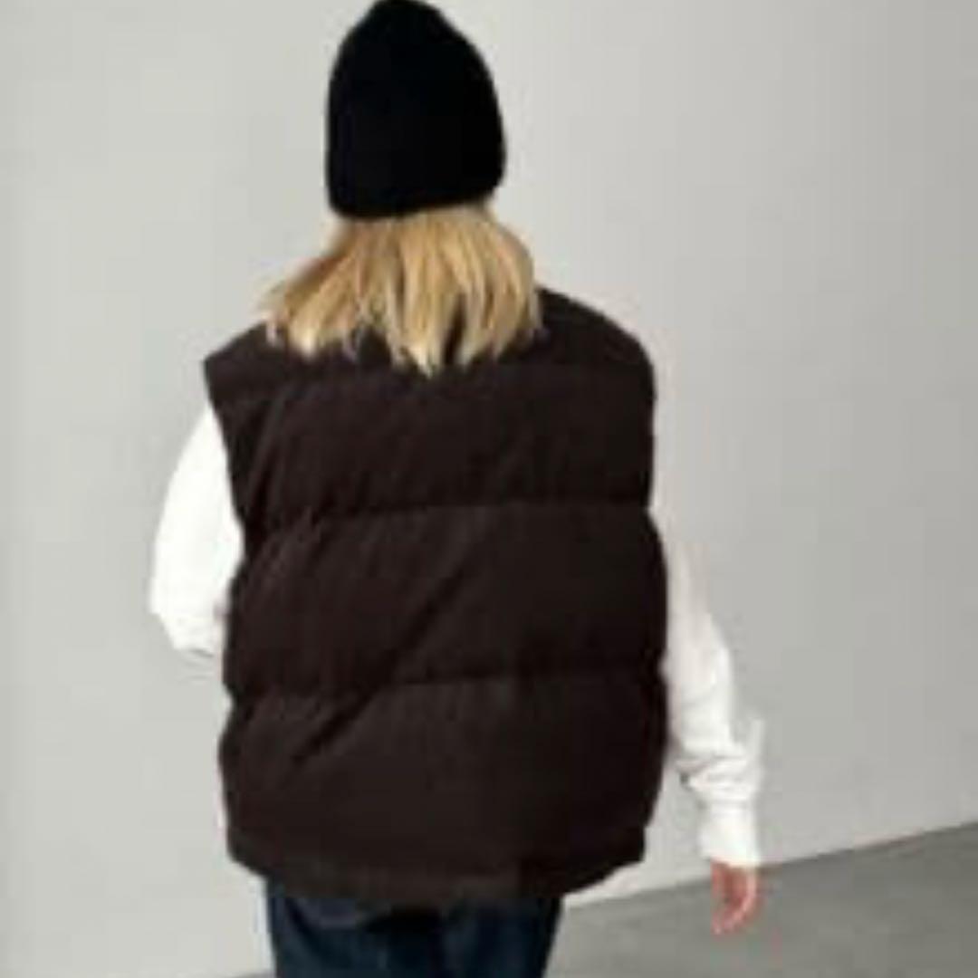 CANAL JEAN El mar コーデュロイパファーベスト ブラウン