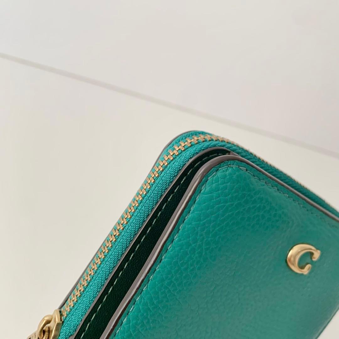 【COACH】コーチ　二つ折り財布　ビルフォールドウォレット　グリーン　緑　新品