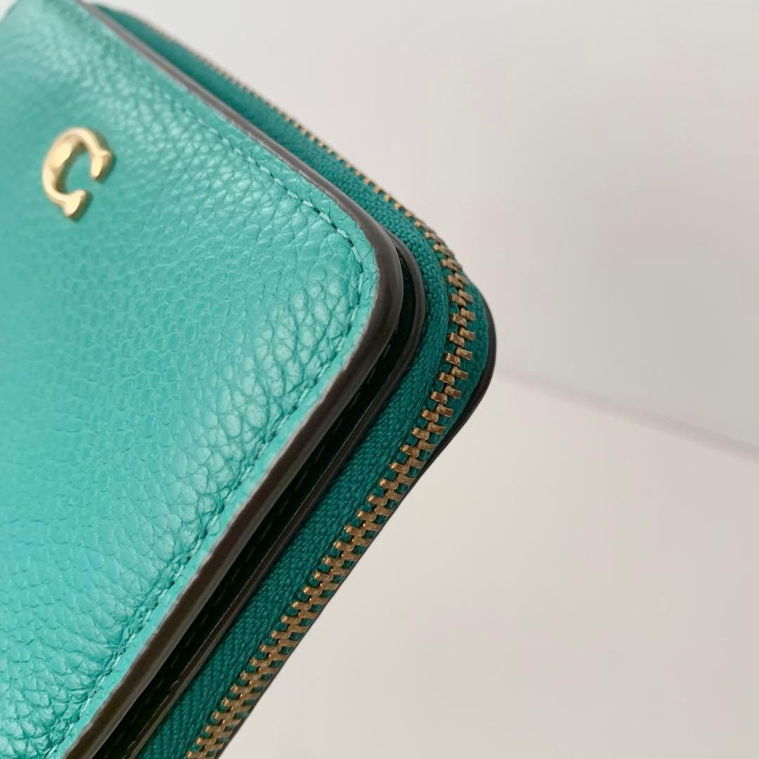 【COACH】コーチ　二つ折り財布　ビルフォールドウォレット　グリーン　緑　新品