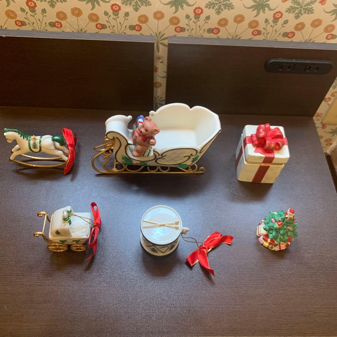 クリスマス　陶製デコレーションセット