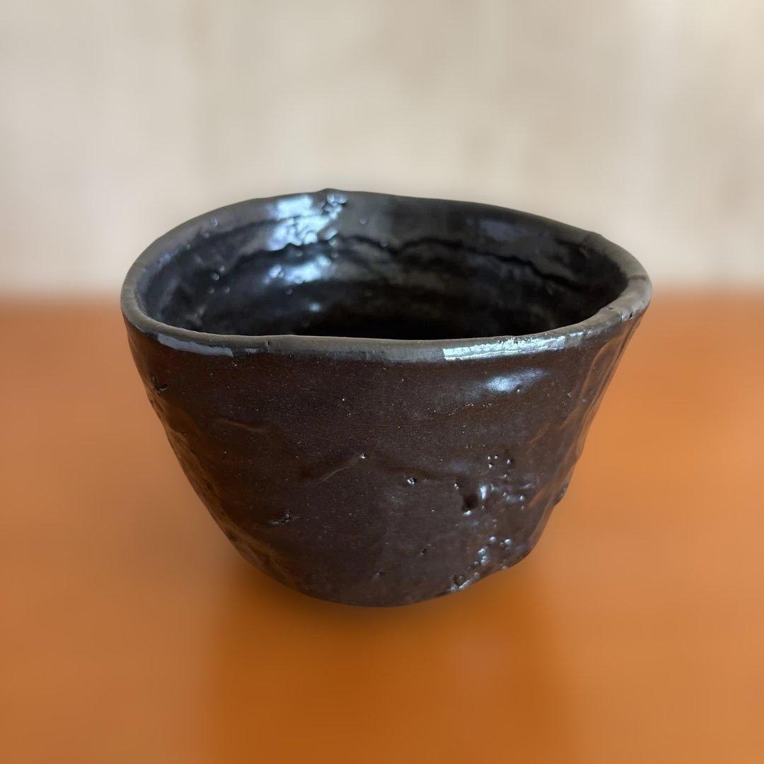 内田鋼一氏作品 黒色抹茶碗