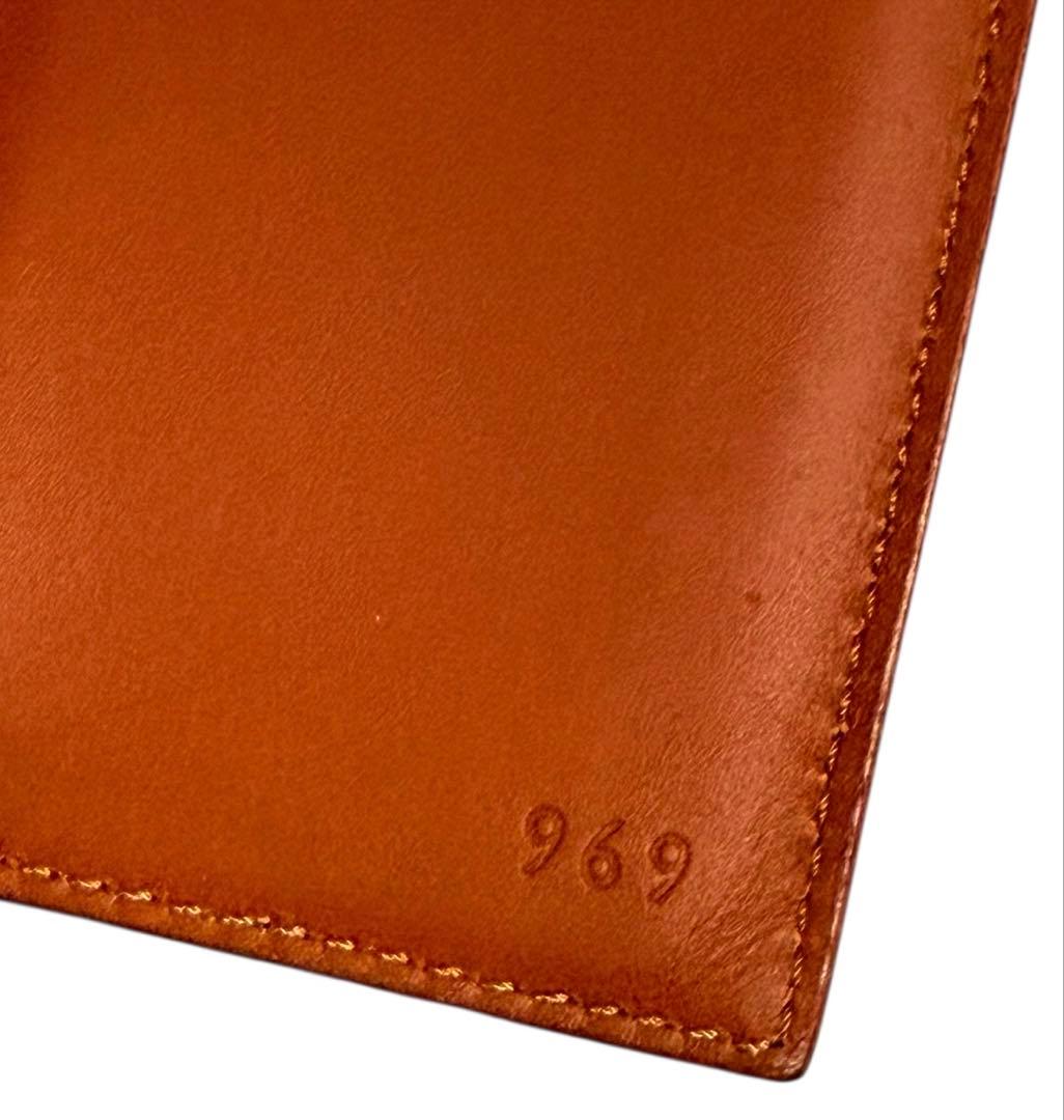 美品☆Felisi 三つ折り財布 レザー クロコ型押し ロゴ刻印 969