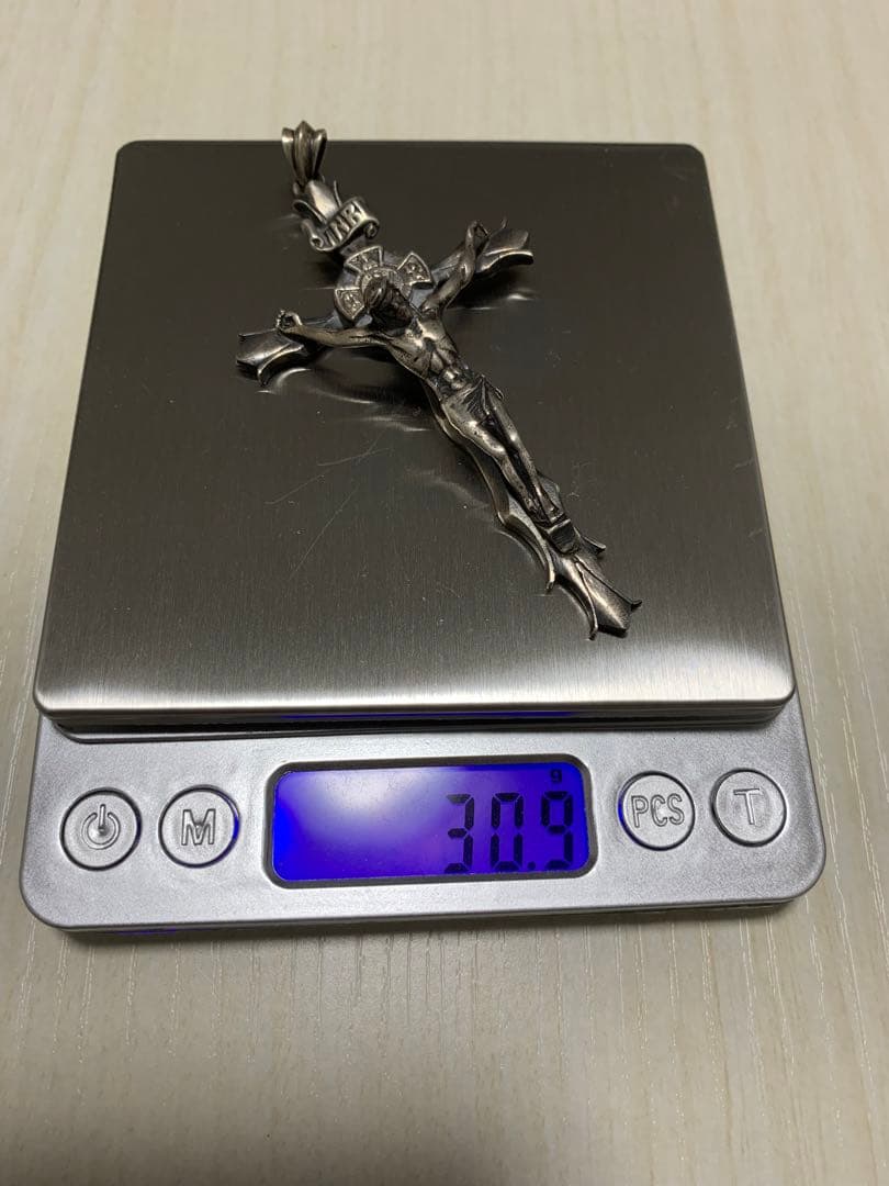 特大　ロザリオ　ペンダントトップ　silver