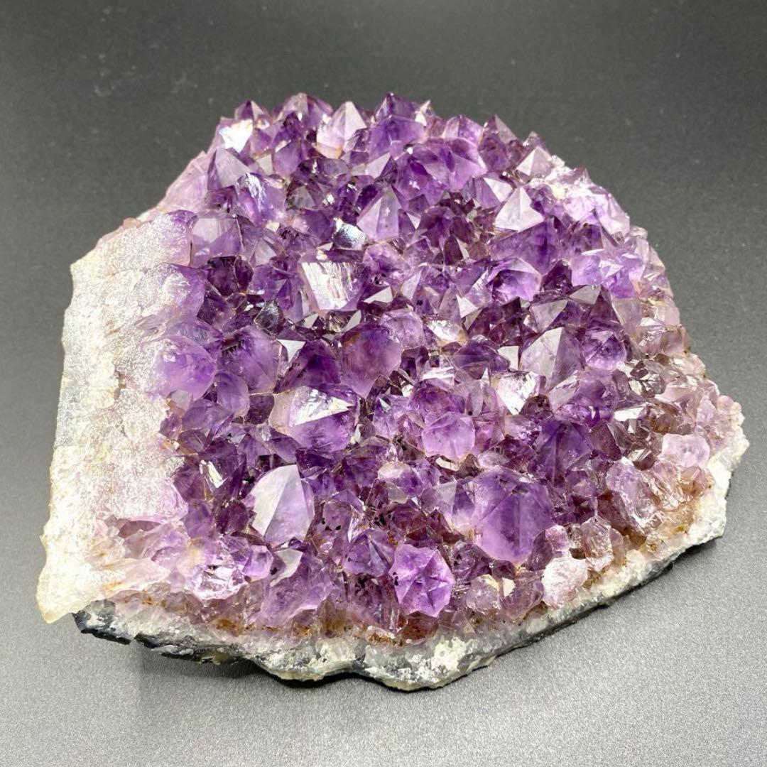 高品質 アメジスト クラスター 1264g☆美結晶美極濃紫