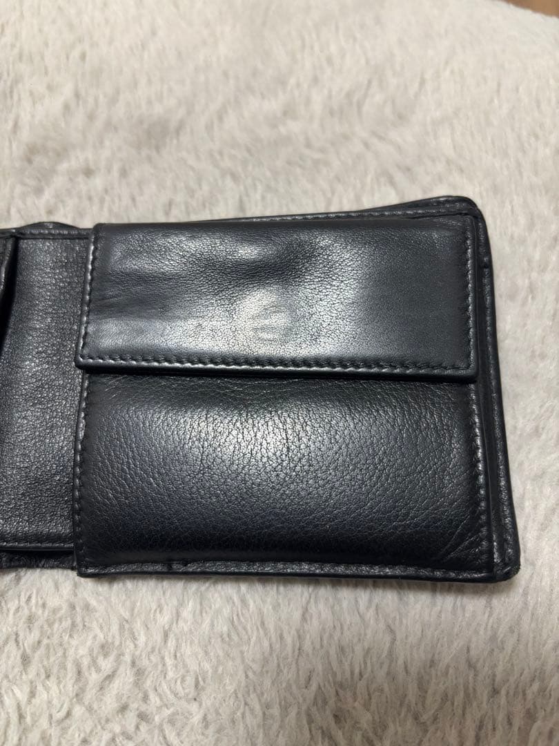 Dior ブラックレザー 二つ折り財布