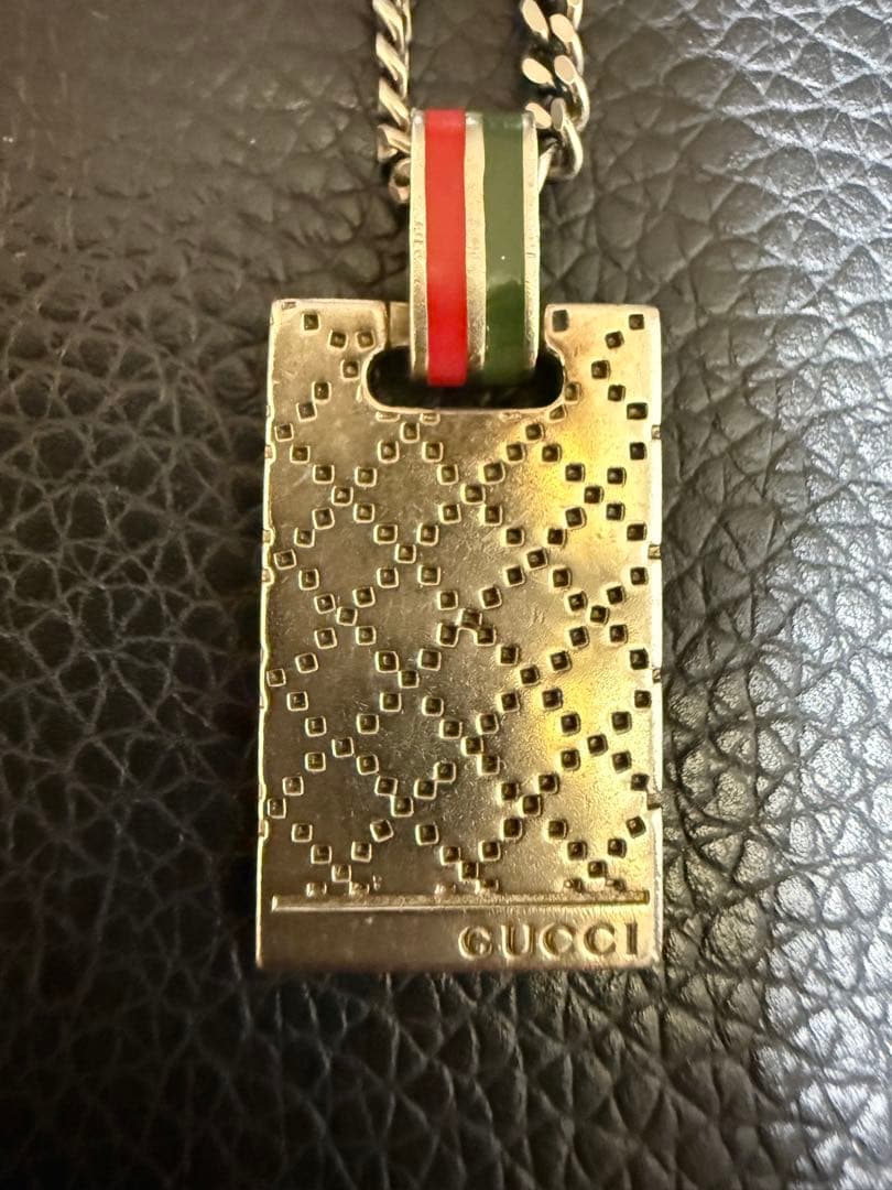 GUCCI グッチ ネックレス プレート シルバー 箱付き 正規品