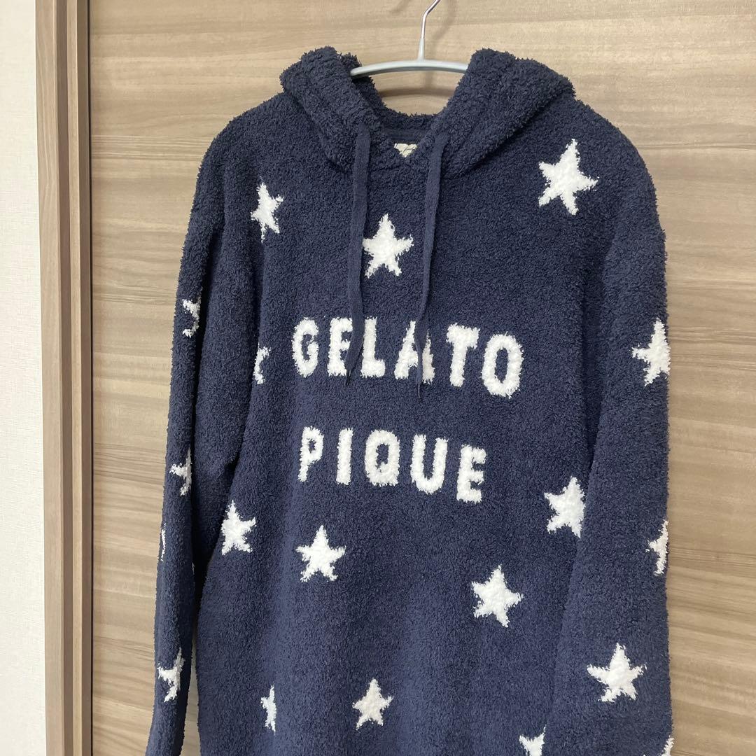 gelato pique 星柄　スター　星　ジャガードワンピース　ネイビー　紺