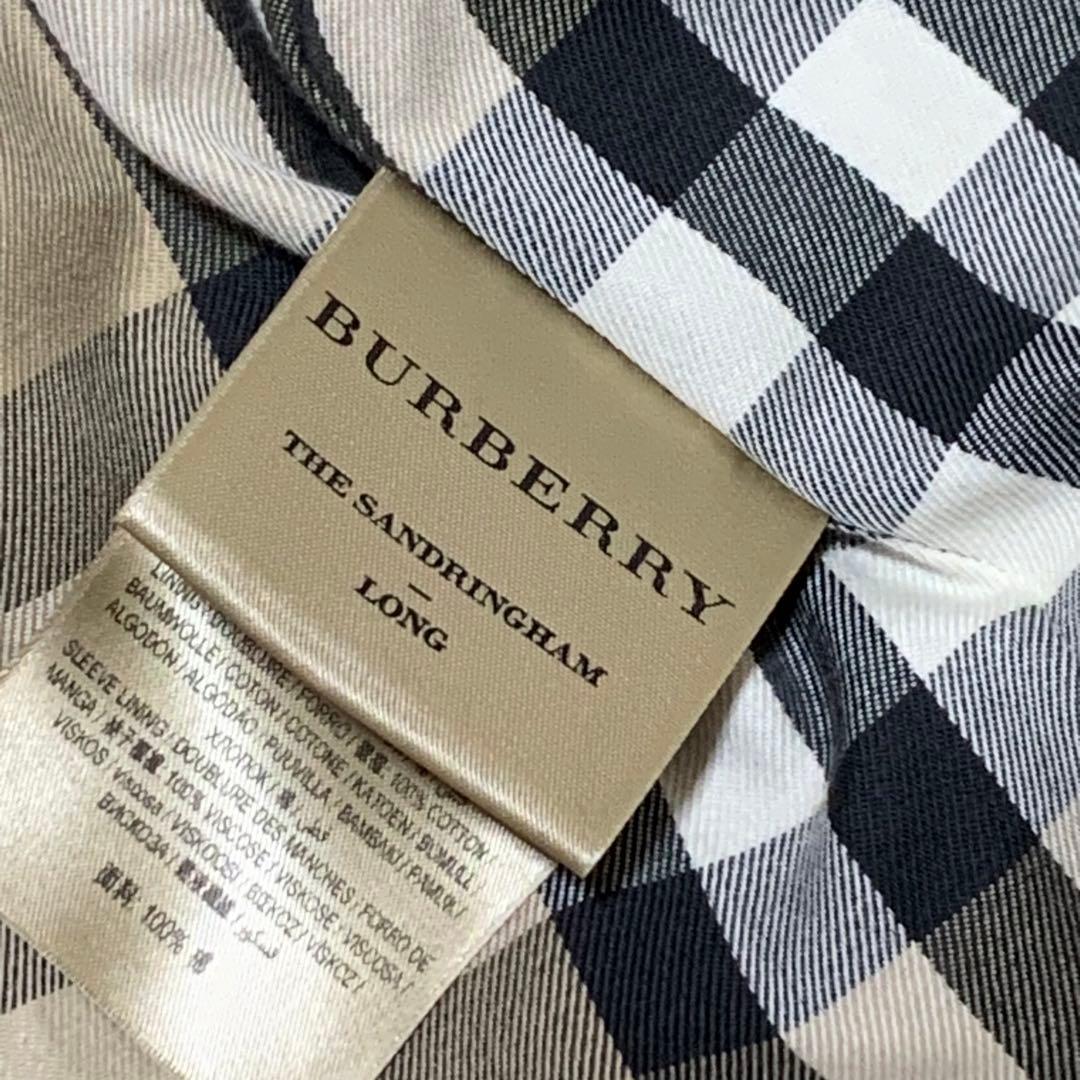 美品　バーバリー　サンドリンガム トレンチコート　ロング丈　メガチェック