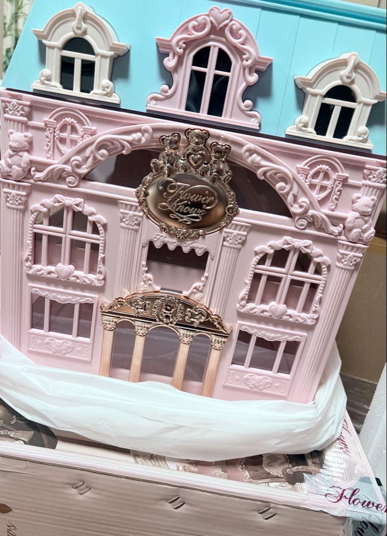 フラワーノーズ スウィーティーベア 収納ボックス＋パフ