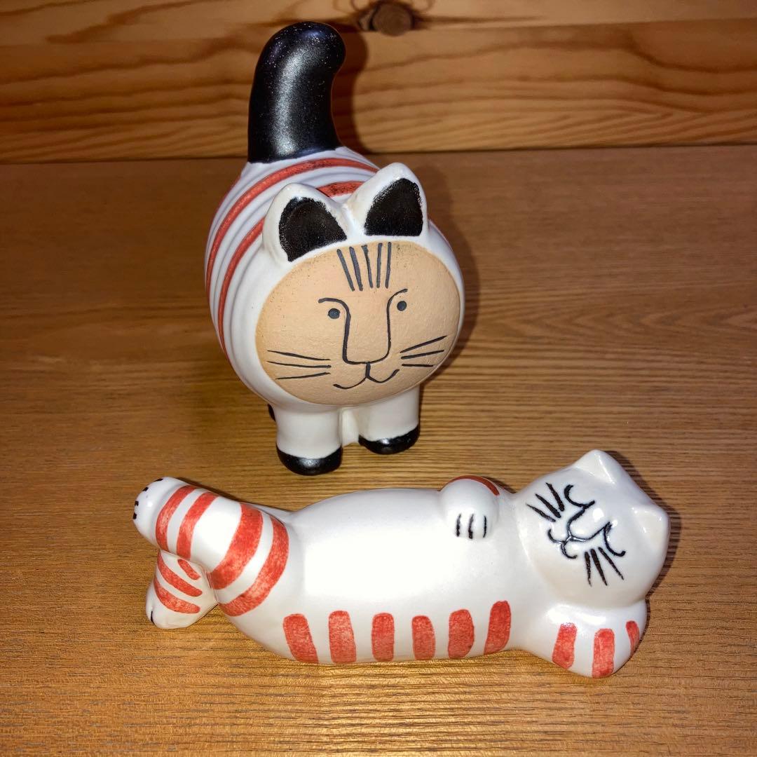 新品　リサラーソン スウェーデンのねるねことdieci cat 2個セット