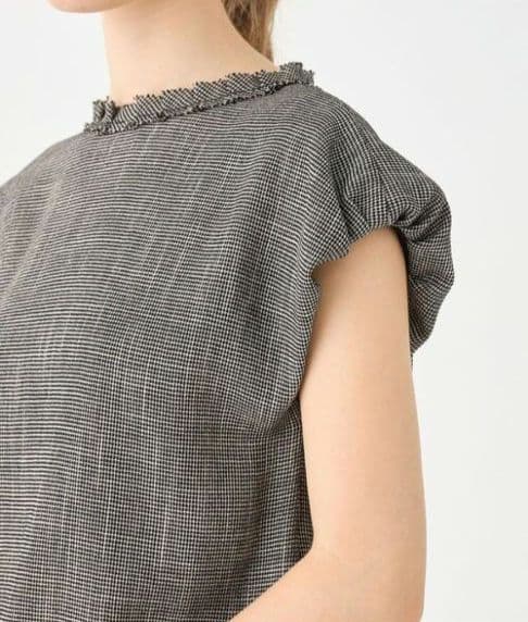 極美品 ✨Ballsey ポリエステルレーヨン カラミ フレンチスリーブブラウス