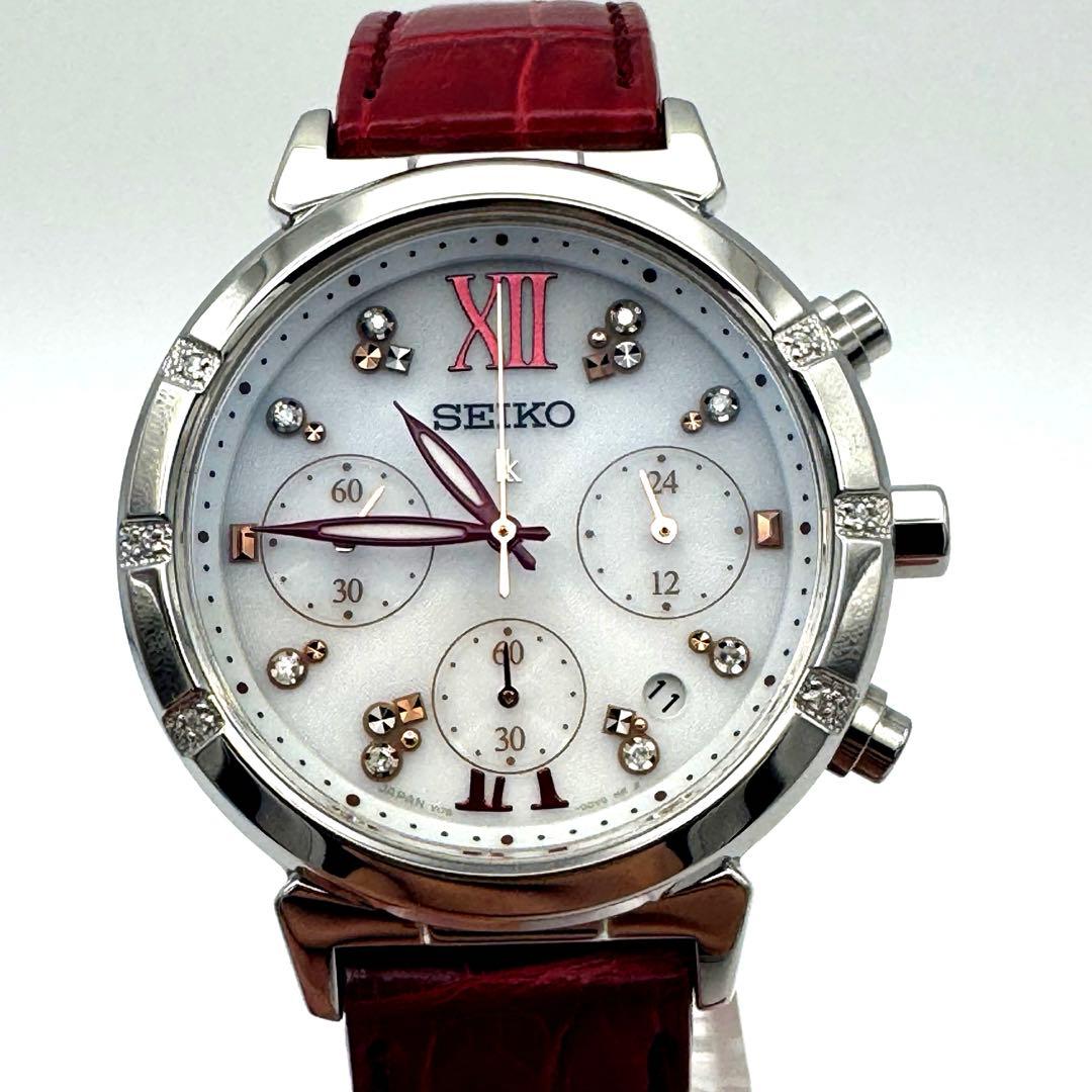 【美品】20周年記念限定モデル ダイアモンド14P SEIKO LUKIA腕時計
