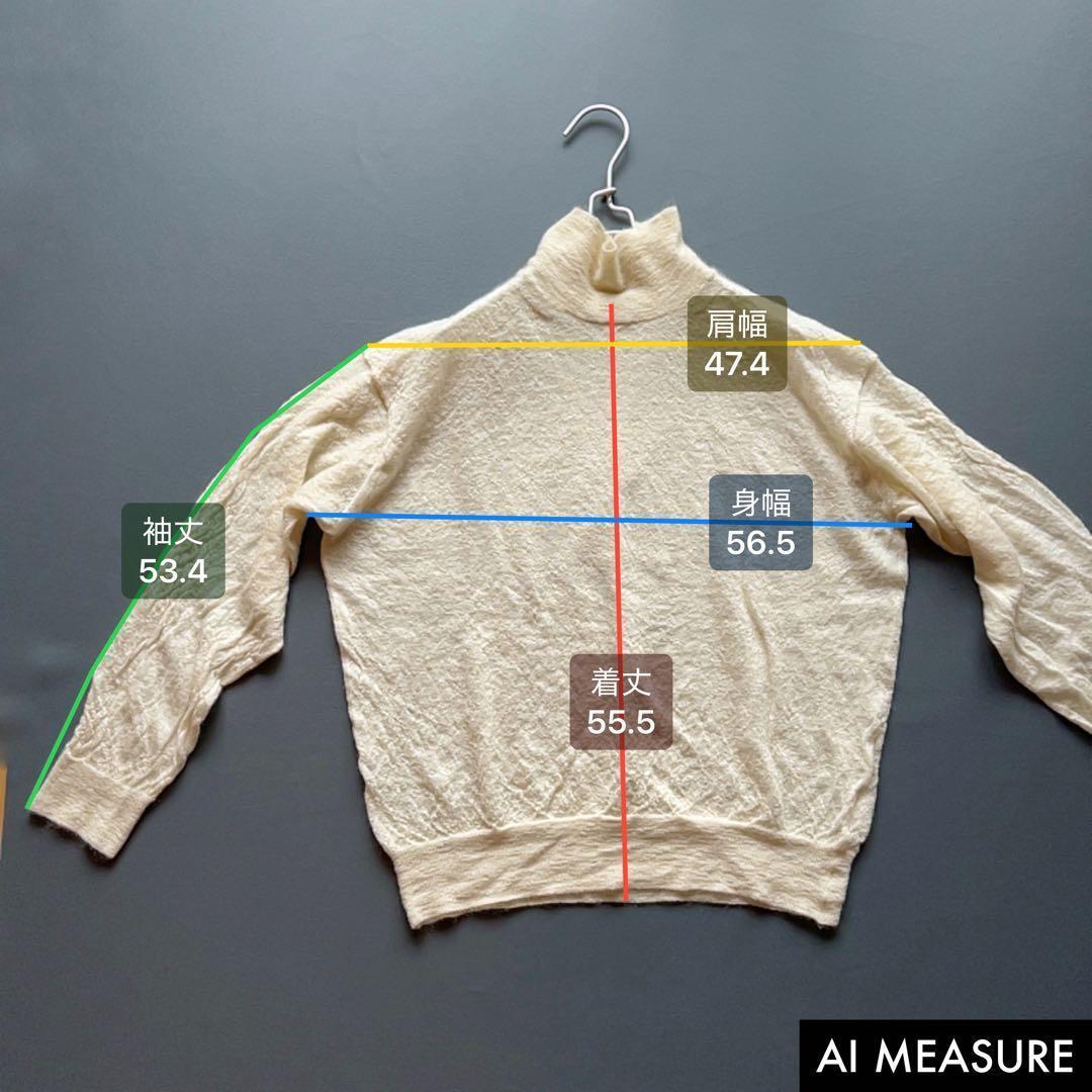 美品✨オーラリー　モヘヤ100 ニット　タートルネック　ハイネック　ベージュ