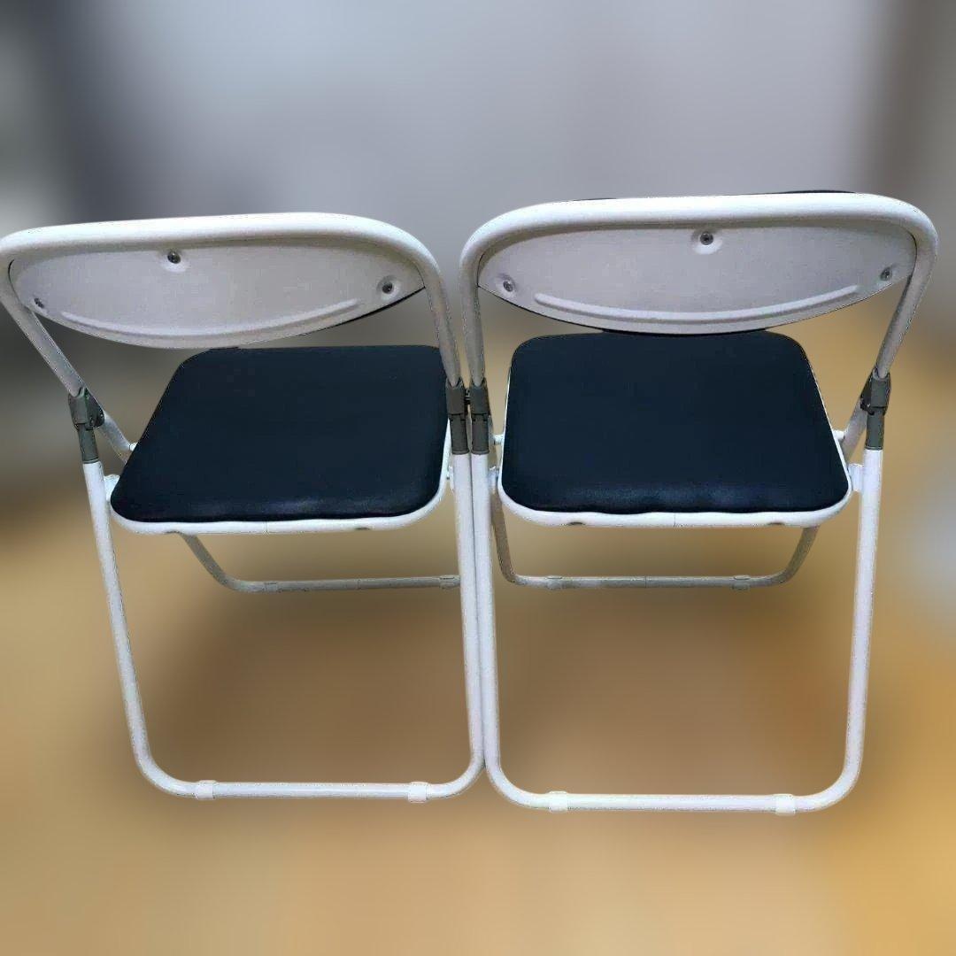 sana　４脚セット②　藤沢工業 折り畳パイプ椅子 2脚セット88338