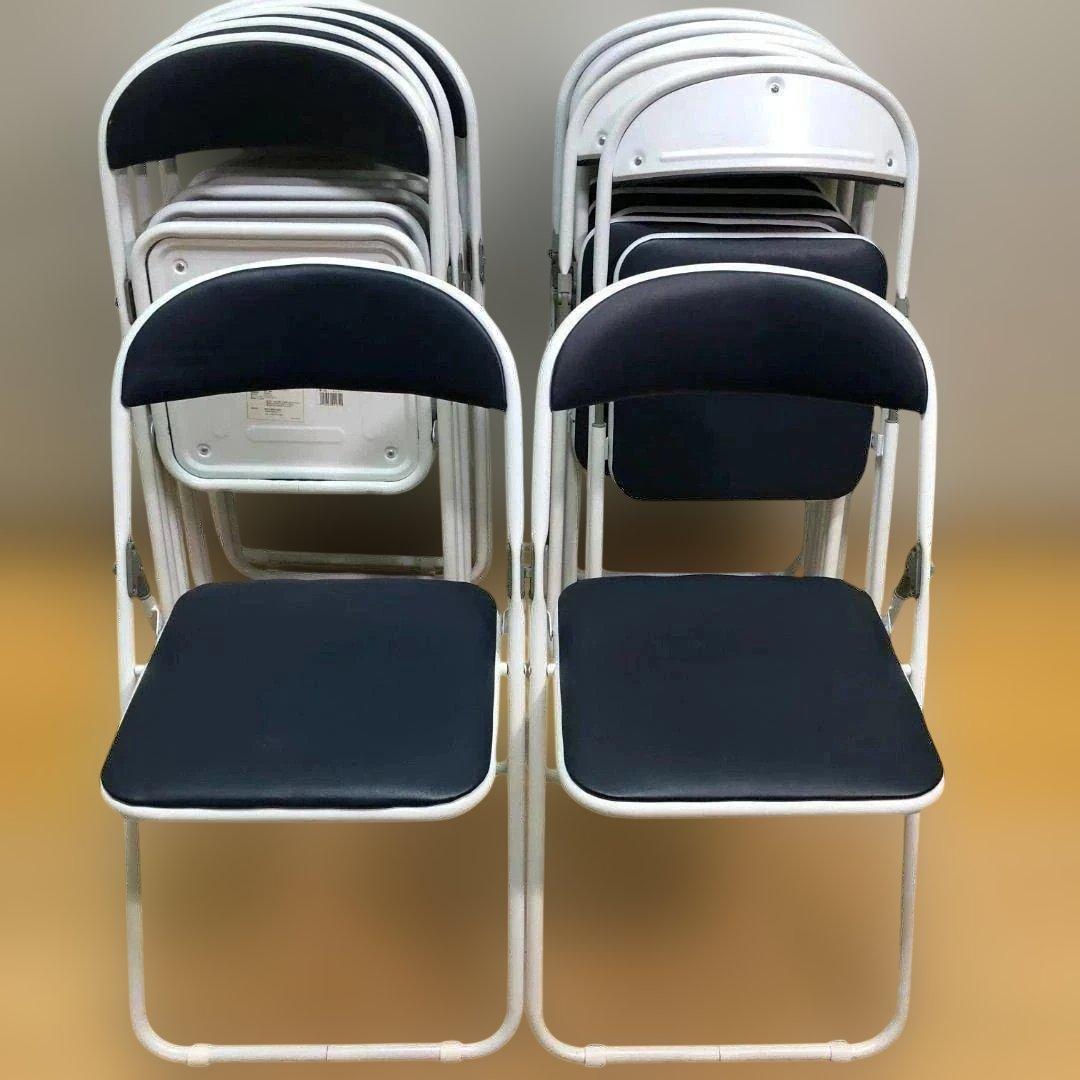 sana　４脚セット②　藤沢工業 折り畳パイプ椅子 2脚セット88338
