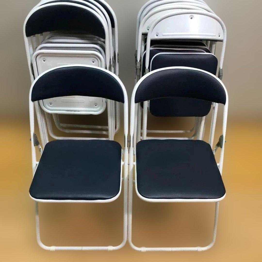 sana　４脚セット②　藤沢工業 折り畳パイプ椅子 2脚セット88338