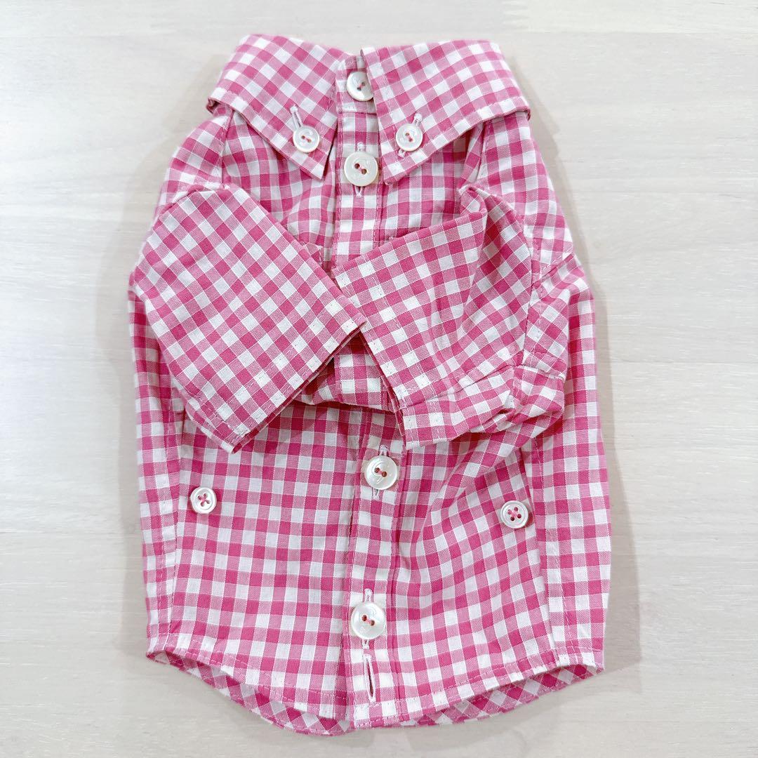 アトリエGG ギンガムチェックシャツ　１ハーフ　ピンク