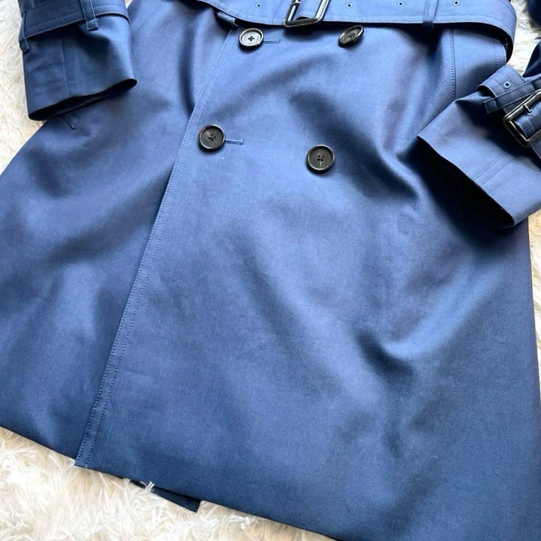 【極美品 XL】ブラックレーベルクレストブリッジ トレンチコート ベルト 青