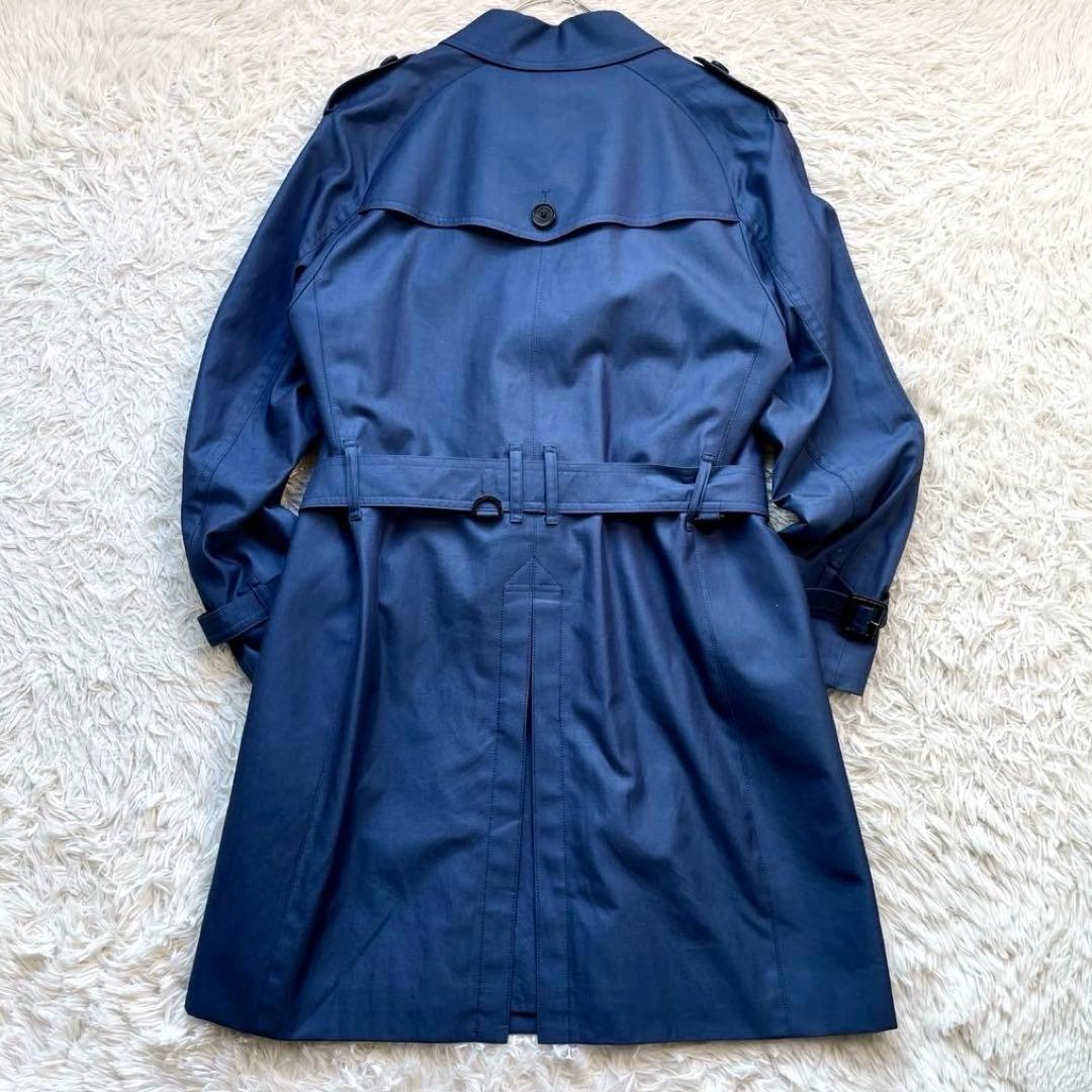 【極美品 XL】ブラックレーベルクレストブリッジ トレンチコート ベルト 青