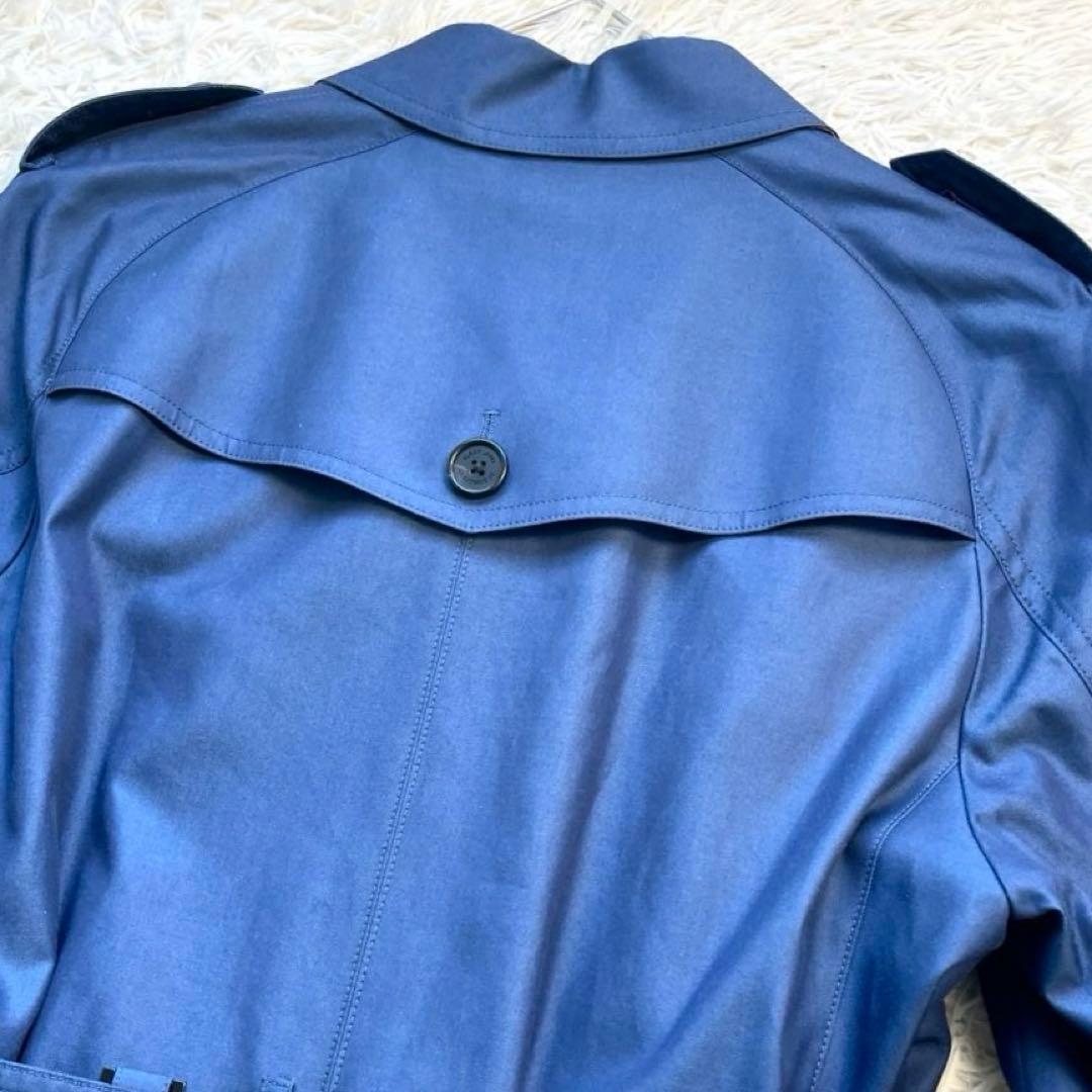 【極美品 XL】ブラックレーベルクレストブリッジ トレンチコート ベルト 青