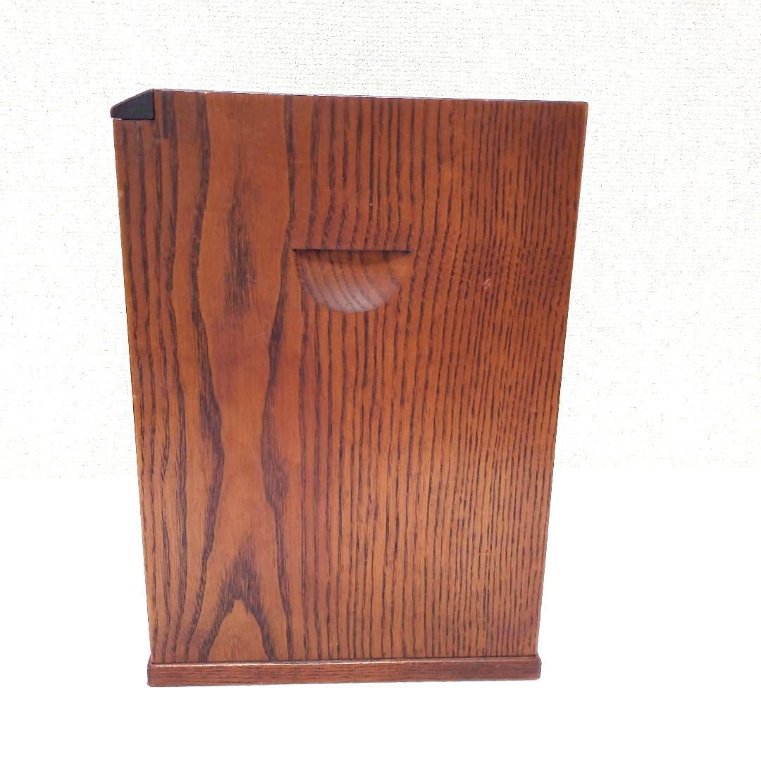 【高級木工】江戸指物 箱鏡台 キハダ材 桑材 網代編み模様 昭和レトロ