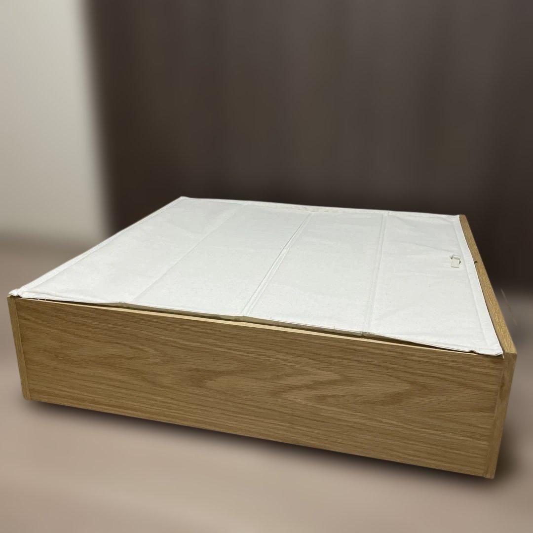 無印良品 ベッド下収納・大・オーク材・高さ25cmタイプ フタ付②