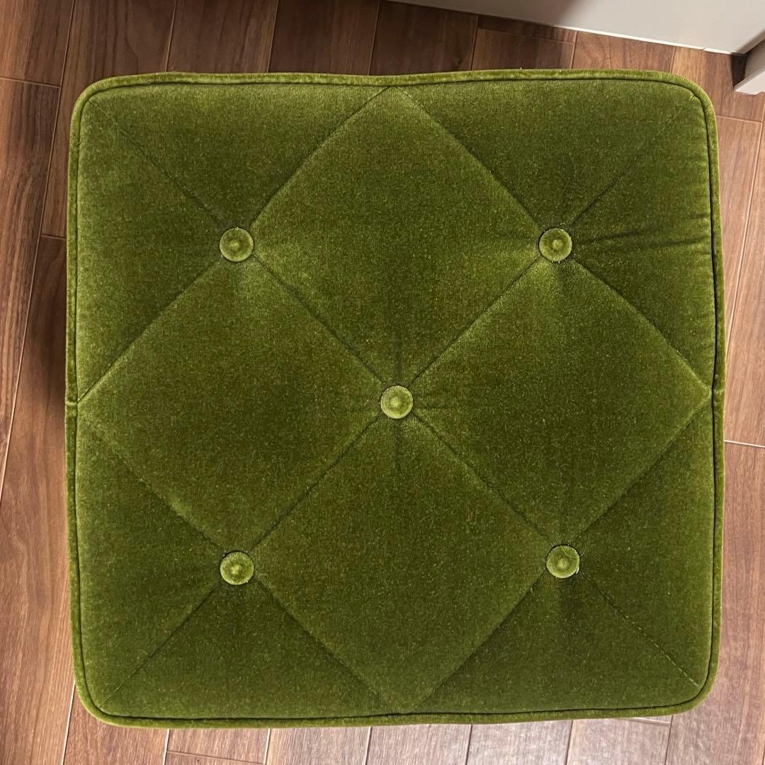 【カリモク60】オットマン モケットグリーン