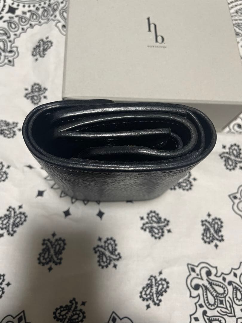 acca bottega ギャルソン三つ折り財布　黒　アッカボッテガ