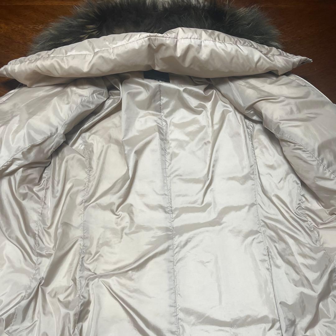 23区　ファー付きベージュダウンジャケット