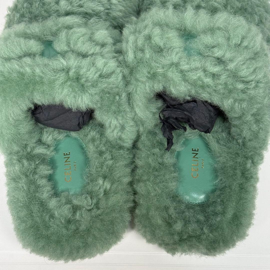 破格✨CELINE セリーヌ トリオンフ サンダル　ファースリッパ