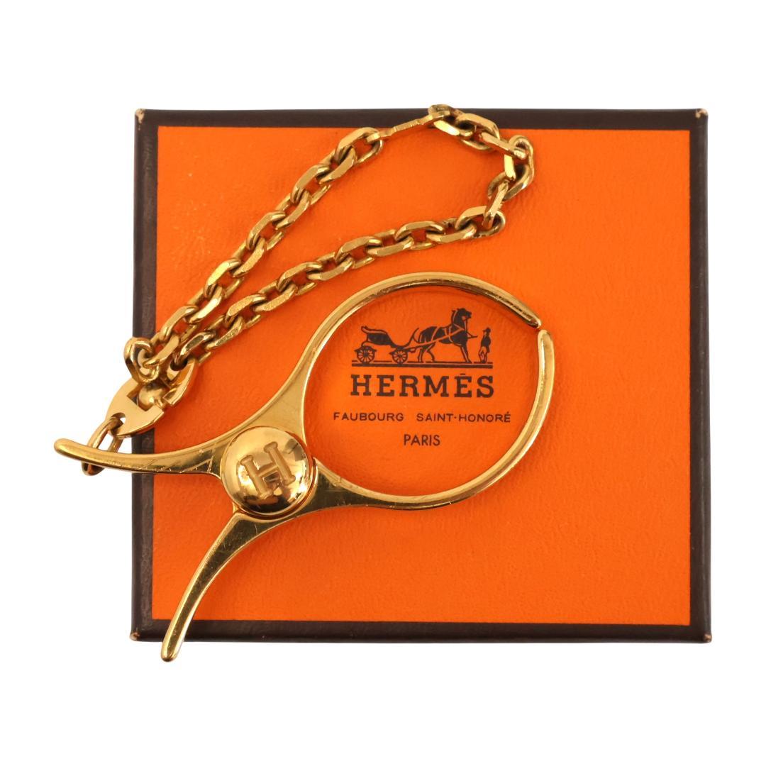 極美品 HERMES エルメス グローブ ホルダー フィルー チャーム ゴールド