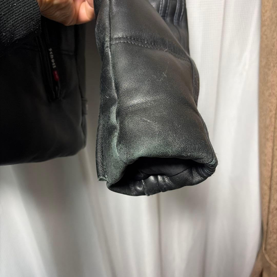 休日特価！Schott レザーダウンジャケット