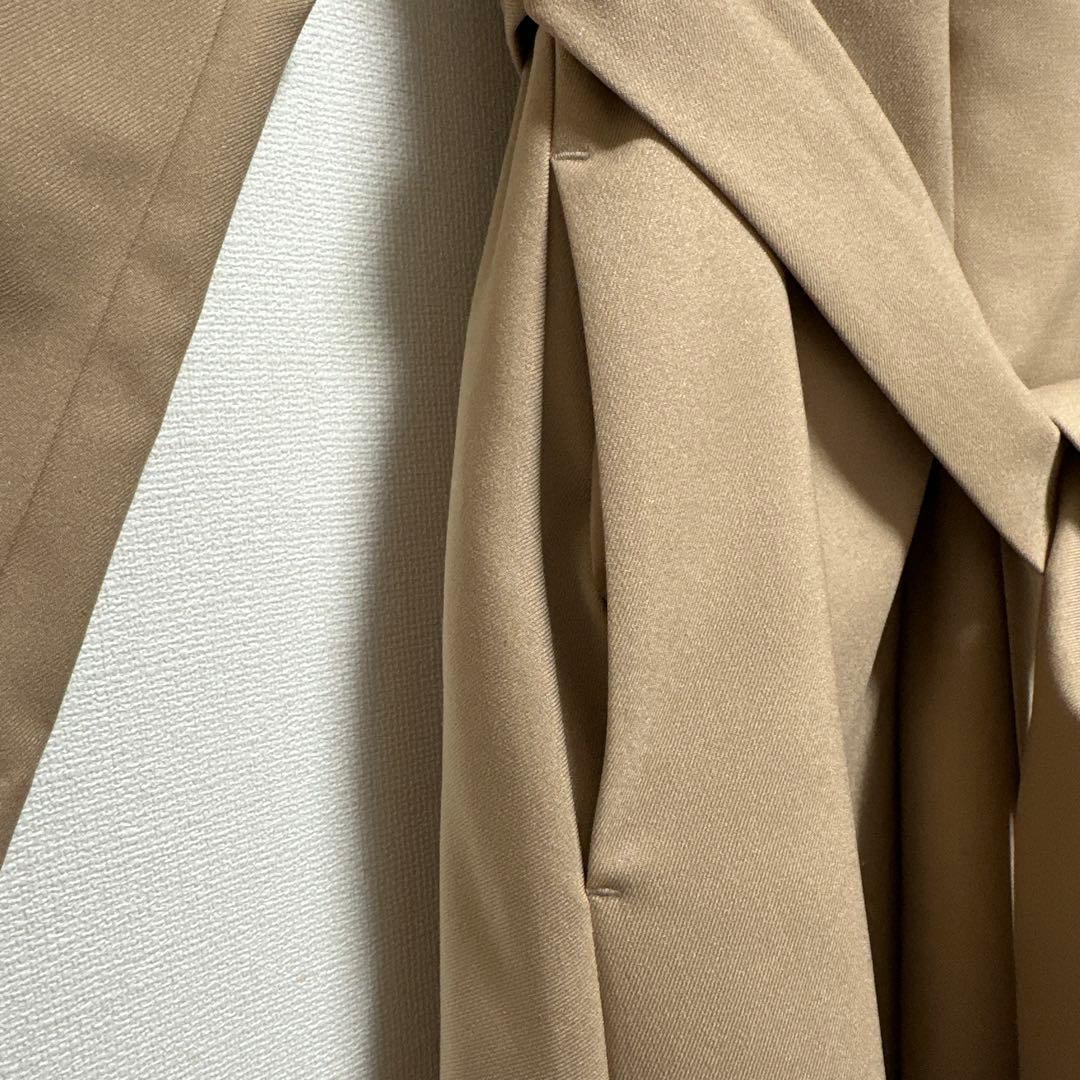 JENNE ショール風オードリーコート ベージュ　Sサイズ