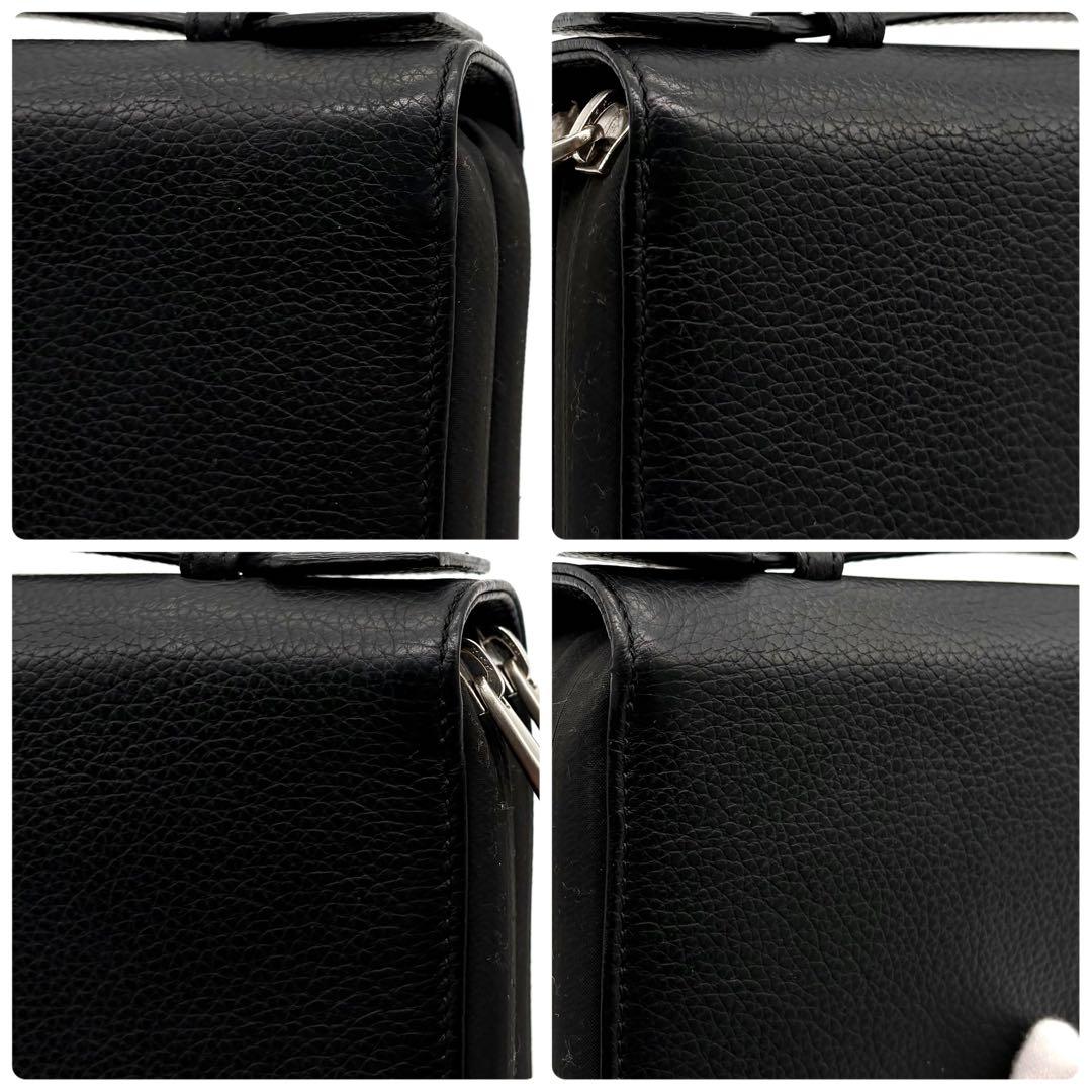 【極美品】ダンヒル オーガナイザー 長財布 ダブルジップ レザー ブラック