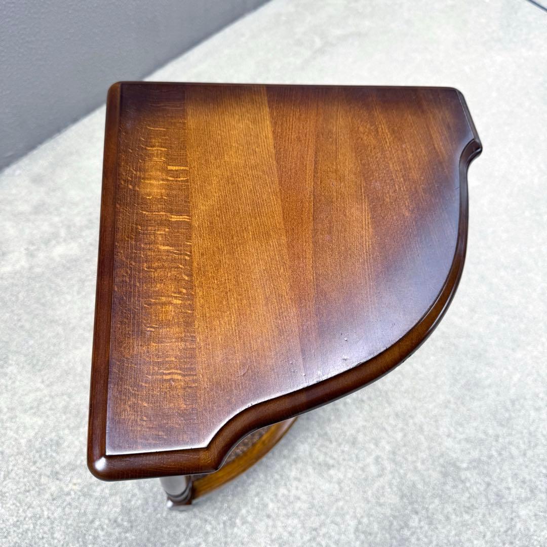 カリモク コロニアル コーナーラック アンティーク ビンテージ ラック ろくろ脚