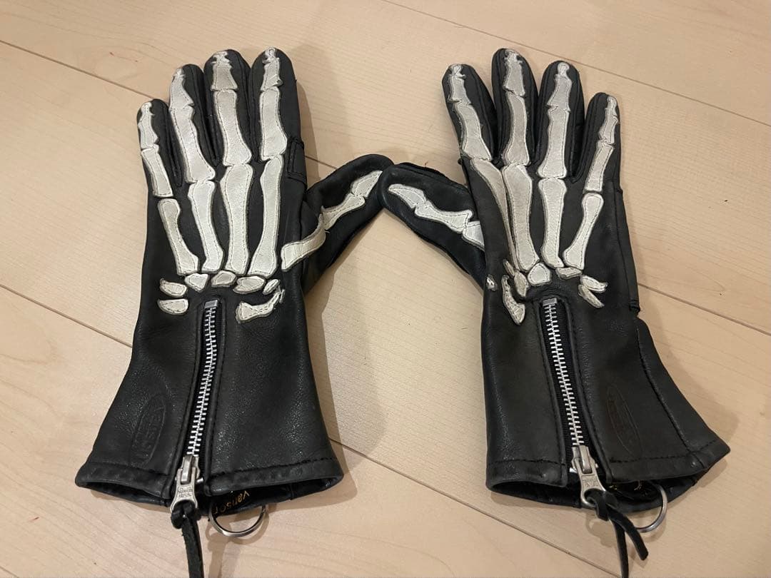 廃盤レア　VANSON レザー グローブ S 骨