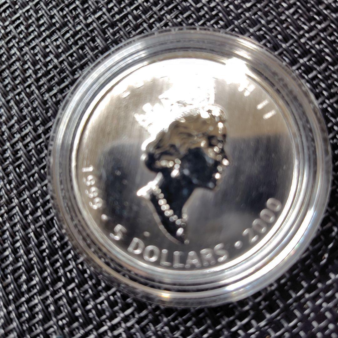 メイプルリーフ 花火 1オンス 銀貨 ミレニアム