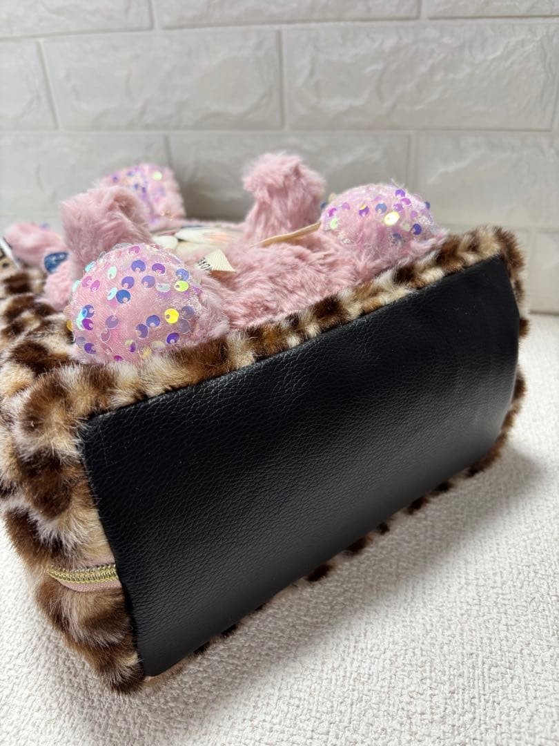 ざ*ろ様 コヤンイサムチョン　サイドファスナーバッグ（大）　ヒョウ柄　ルミちゃん