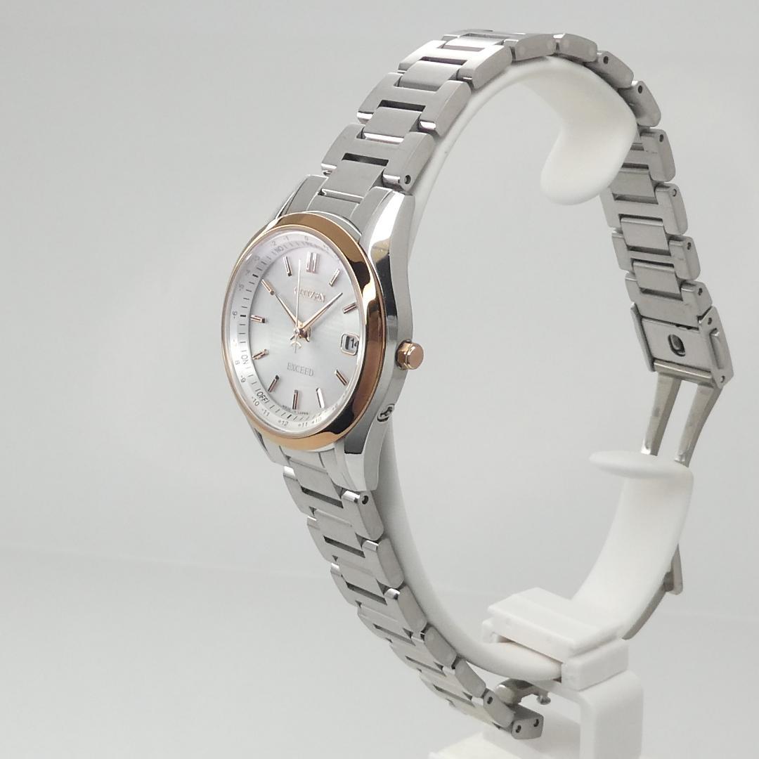 箱なし✴美品稼働品 エクシード 電波ソーラー チタン ダイレクトフライト 17㎝