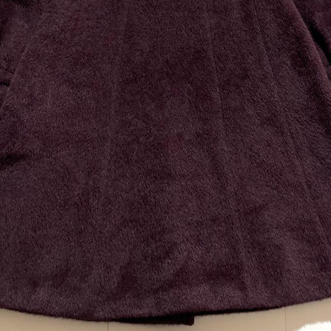 極美品 MaxMara 白タグ近年モデル アルパカシャギー ロングコート 40
