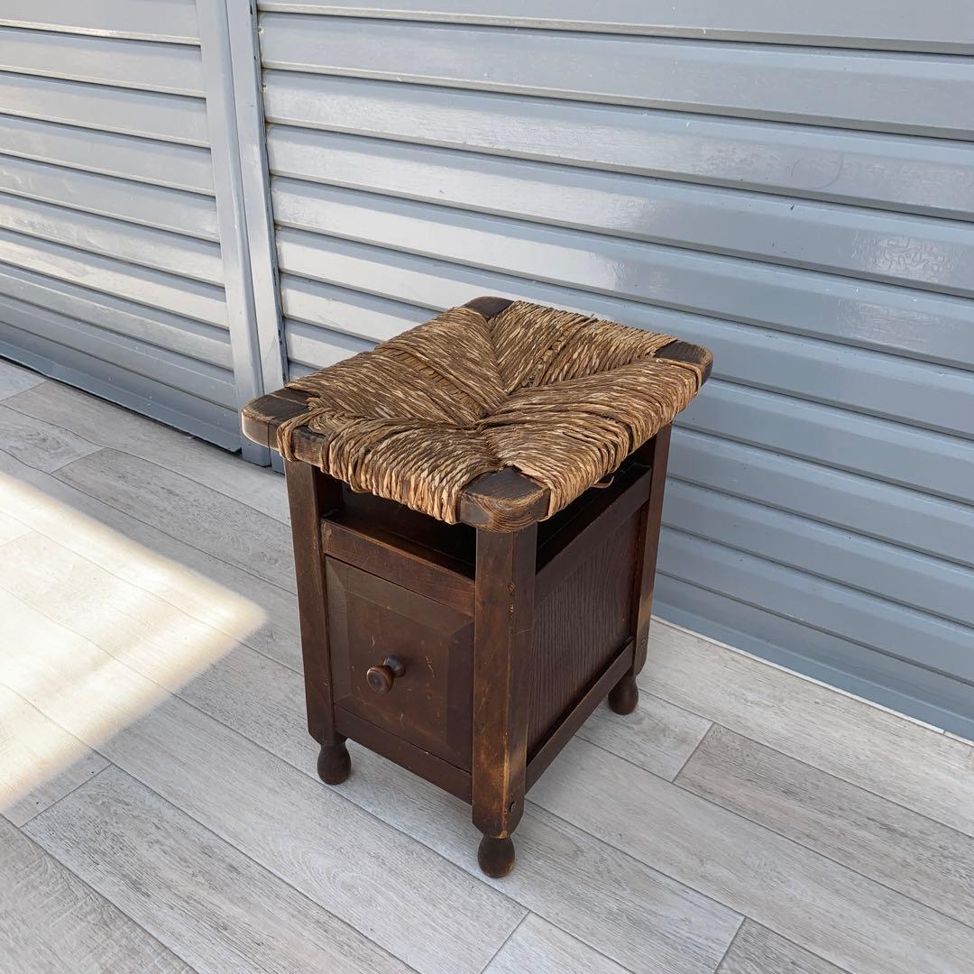 希少　民芸　小引き出し　スツール